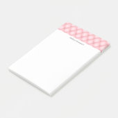 Luxe roze getuft diamanten patroon post-it® notes (Schuin)
