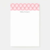 Luxe roze getuft diamanten patroon post-it® notes (Voorkant)