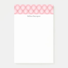 Luxe roze getuft diamanten patroon post-it® notes