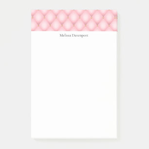 Luxe roze getuft diamanten patroon post-it® notes