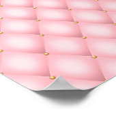 Luxe roze getuft diamanten patroon poster (Hoek)
