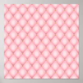 Luxe roze getuft diamanten patroon poster