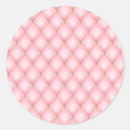 Luxe roze getuft diamanten patroon ronde sticker