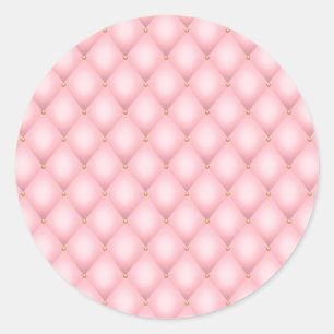 Luxe roze getuft diamanten patroon ronde sticker