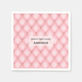 Luxe roze getuft diamanten patroon servet (Voorkant)