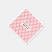 Luxe roze getuft diamanten patroon servet (Hoek)