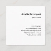 Luxe roze getuft diamanten patroon vierkante visitekaartje (Achterkant)