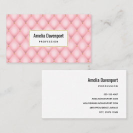 Luxe roze getuft diamanten patroon visitekaartje
