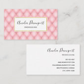 Luxe roze getuft diamanten patroon visitekaartje (Voorkant / Achterkant)