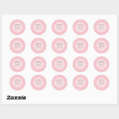 Luxe roze getufte diamanten patroon kaars Business Ronde Sticker (Vel)