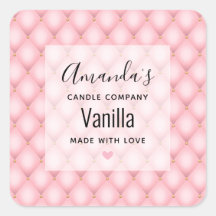 Luxe roze getufte diamanten patroon kaars Business