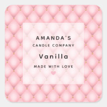 Luxe roze getufte diamanten patroon kaars Business