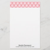 Luxe roze getufte diamanten rand briefpapier (Voorkant)