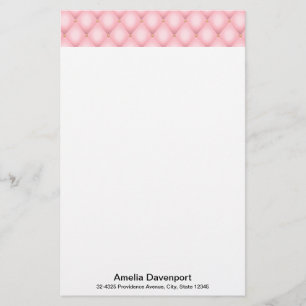 Luxe roze getufte diamanten rand briefpapier