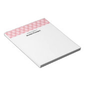 Luxe roze getufte diamanten rand notitieblok (Schuin)