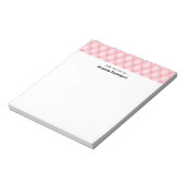 Luxe roze getufte diamanten rand notitieblok (Linkerzijde)