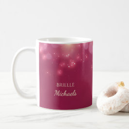 Luxe roze glamour Bokeh Sparkles Koffiemok