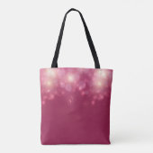 Luxe roze glamour Bokeh Sparkles Tote Bag (Achterkant)