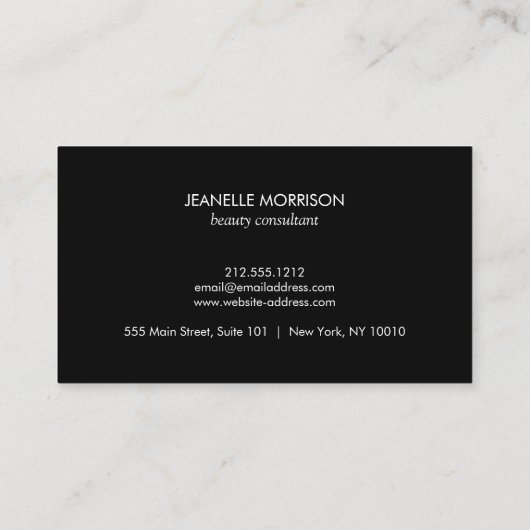 Luxe roze Glitter Beauty Visitekaartje (Achterkant)