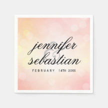 Luxe Roze glitter bokeh BRUILOFT MONOGRAM