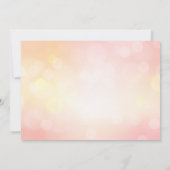 Luxe Roze glitter Bokeh Licht Huwelijksreactie Kaart (Achterkant)