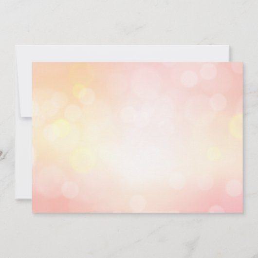 Luxe Roze glitter Bokeh Licht Huwelijksreactie Kaart (Achterkant)