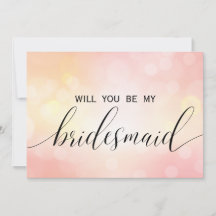 Luxe roze glitter, je wordt mijn bruidsmeisje