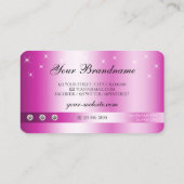 Luxe, roze glitter mousserende sterren toevoegen L Visitekaartje (Achterkant)