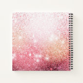 Luxe roze glitter-ontwerp notitieboek (Achterkant)