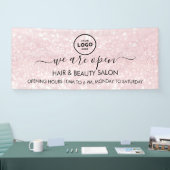 Luxe Roze Glitter Salon Benodigdheden Spandoek (Beurs)