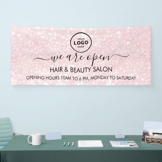 Luxe Roze Glitter Salon Benodigdheden Spandoek (Beurs)