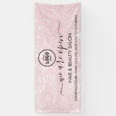 Luxe Roze Glitter Salon Benodigdheden Spandoek (Verticaal)