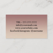 Luxe roze Glittery Nail Pools Visitekaartje (Achterkant)