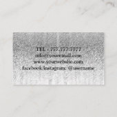 Luxe roze Glittery Nail Pools Visitekaartje (Achterkant)