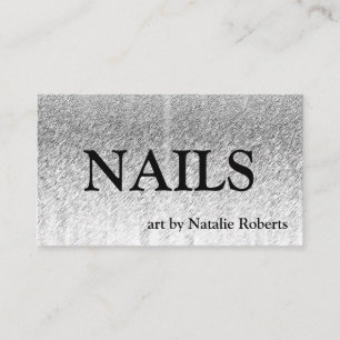 Luxe roze Glittery Nail Pools Visitekaartje