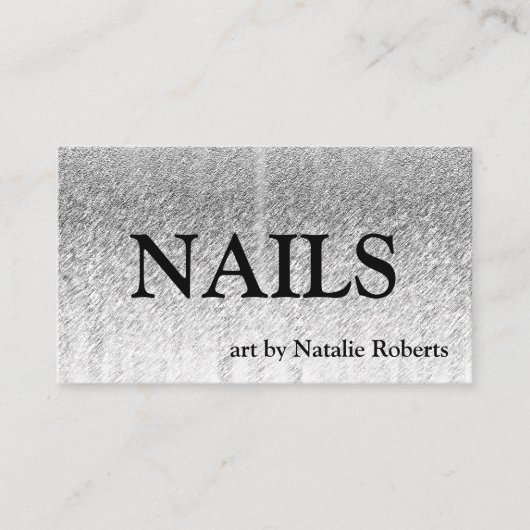 Luxe roze Glittery Nail Pools Visitekaartje (Voorkant)