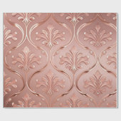 Luxe Roze Glitzy Folie Roos Gouden Blush Glam Cadeaupapier (Vlak)