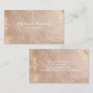 Luxe Roze Goud Agaat & Glitter Vloerbedekking Visitekaartje