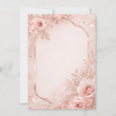 Luxe Roze Goud Bloem Sweet 16 Kaart (Achterkant)