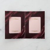 Luxe Roze Goud Glitter Nikah Uitnodiging (Binnen)