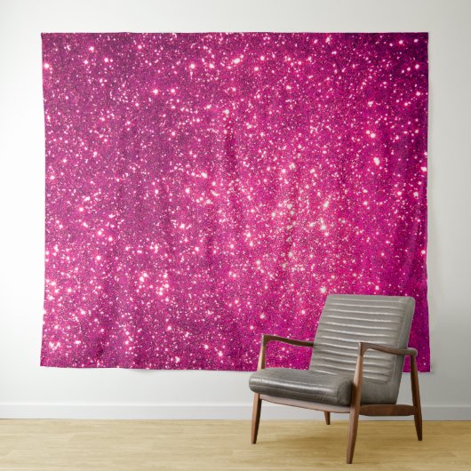 Luxe Roze Goud Glitter Wandkleed (In Situ (horizontaal))