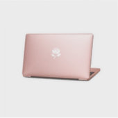 Luxe Roze Goud Laptop Sticker Moderne Boss Babe O (Voorkant)