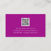 Luxe Roze Goud QR Code Mode Trendy Modern Visitekaartje (Achterkant)