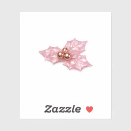 Luxe Roze Goud Roze Kwarts Hulstblad Sticker Ch