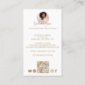 Luxe Roze Goud Schoonheid Nagel Manicure Studio Visitekaartje (Achterkant)