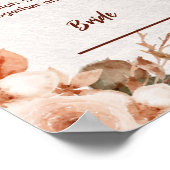 Luxe Roze Gouden Bloem Kader Nikah-contract  Poster (Hoek)