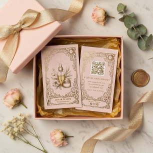 Luxe Roze Gouden Botanische Huidverzorging Visitekaartje