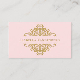 Luxe roze gouden decoratieve sierlijst visitekaartje