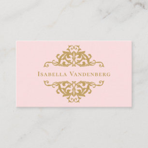 Luxe roze gouden decoratieve sierlijst visitekaartje