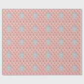 Luxe Roze Gouden Geplooid Monogram Cadeaupapier (Vlak)
